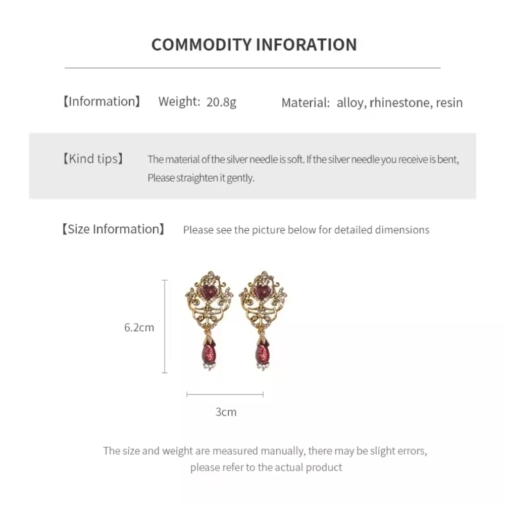 Gold and Purple Ornate Earrings - Picture 9 of 10